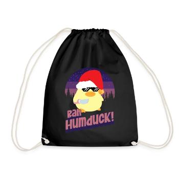 Bah Humduck Xmas - Ente mit Messer Duck with Knife - Sac de sport léger - noir - Devant