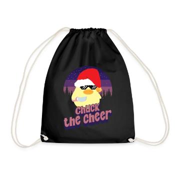Chuck the Cheer - Ente mit Messer Duck with Knife - Drawstring Bag - black - Front