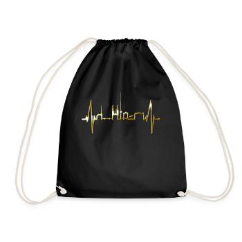 Zurich Skyline Heartbeat Suisse Amour Amour Zurich - Sac de sport léger - noir - Devant