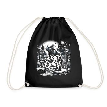 Art de rue sur les rats - Sac de sport léger - noir - Devant