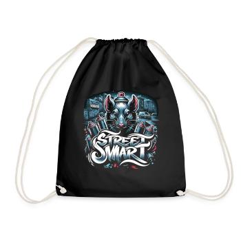 Spraying Rat: City Life in a Riot of Colour - Drawstring Bag - black - Front