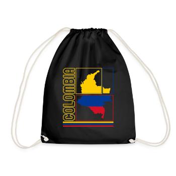 Colombie carte chemise, Colombie Tee, cadeau pour - Sac de sport léger - noir - Devant