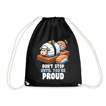 Sushi Lover Japanese Food Cute Inspirational Funny - Drawstring Bag - black - Front
