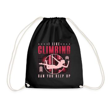 Pole Dancing I Like Climbing Can You Pole Dance - Drawstring Bag - black - Front