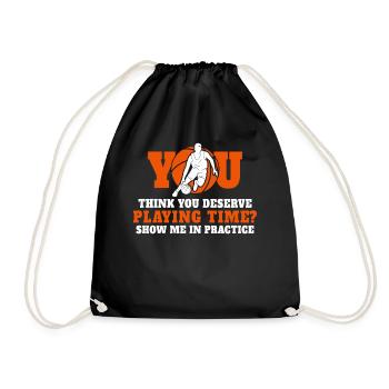 Funny Bball Player Sports Baller Basketball Coach - Turnbeutel - Schwarz - Vorne