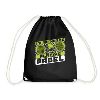 Je préfère jouer au padel paddleball - Sac de sport léger - noir - Devant