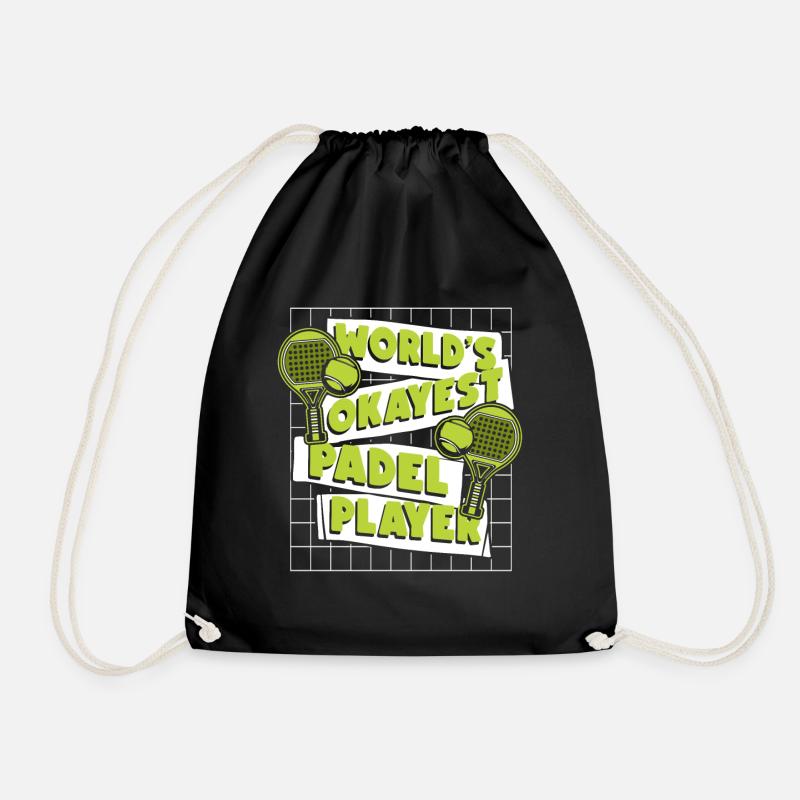 World's Okayest Padel Player Paddle Tennis - Turnbeutel - Schwarz