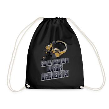 Les vrais héros portent des casques Funny Gamer Boys & Kids - Sac de sport léger - noir - Devant