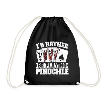 Binocular Pinochle - Drawstring Bag - black - Front