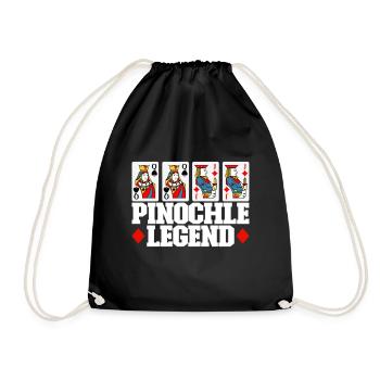Binocular Pinochle - Drawstring Bag - black - Front