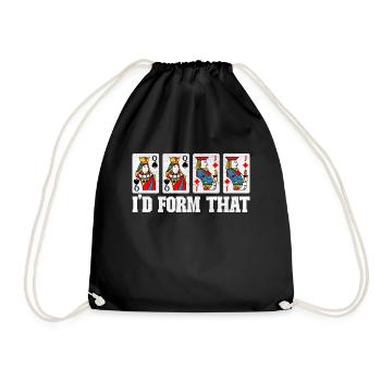 Binocular Pinochle - Drawstring Bag - black - Front
