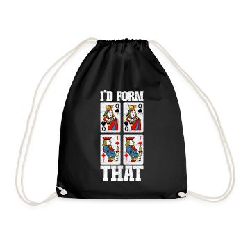 Binocular Pinochle - Drawstring Bag - black - Front