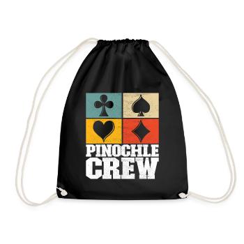 Binocular Pinochle - Drawstring Bag - black - Front