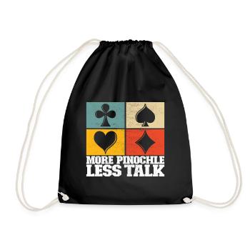 Binocular Pinochle - Drawstring Bag - black - Front