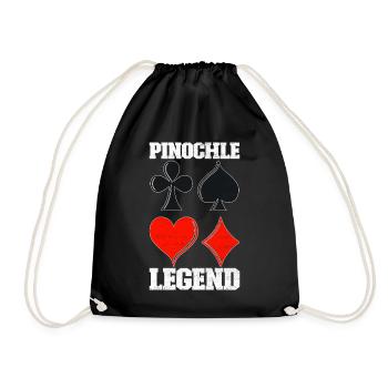 Binocular Pinochle - Drawstring Bag - black - Front