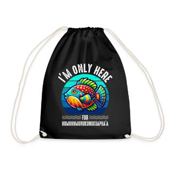 Humuhumunukunukuapua'a Reef Hawaiian Triggerfish - Drawstring Bag - black - Front