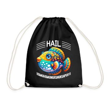 Humuhumunukunukuapua'a Reef Triggerfish - Drawstring Bag - black - Front