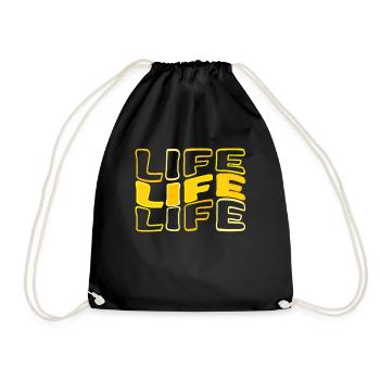 Chemise de positivité, chemise qui dit l’esthétique de la vie - Sac de sport léger - noir - Devant