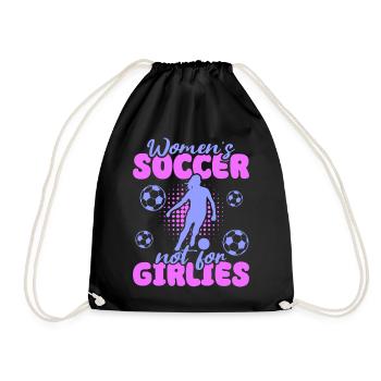 Soccer féminin, Football féminin, Football féminin - Sac de sport léger - noir - Devant