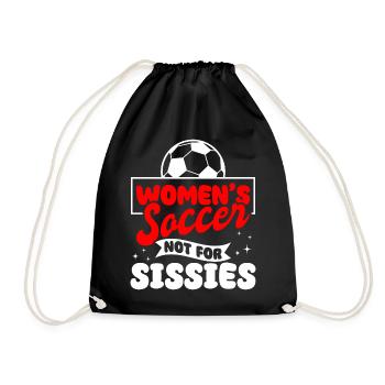Soccer féminin, Football féminin, Football féminin - Sac de sport léger - noir - Devant