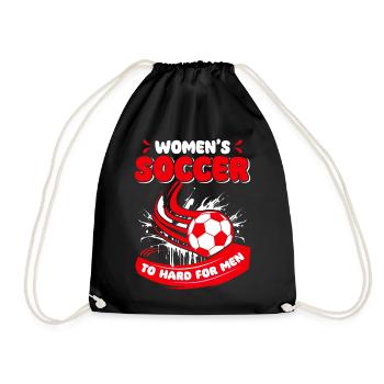Soccer féminin, Football féminin, Football féminin - Sac de sport léger - noir - Devant