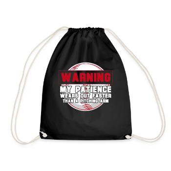 Sports Warning Design Funny Baseball Coaching Game - Turnbeutel - Schwarz - Vorne