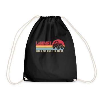 Farmer more than a profession organic farmer farmer - Drawstring Bag - black - Front