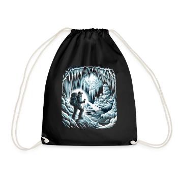 Ice Caving Adventure Apparel Ice Cave - Drawstring Bag - black - Front