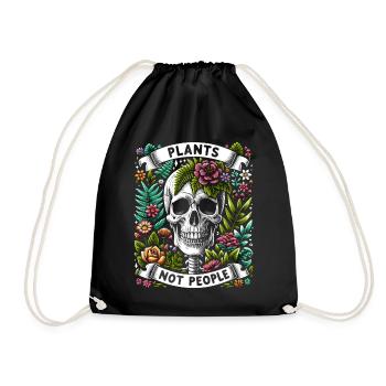 Plants Not People Plants Gardener Gardening - Drawstring Bag - black - Front