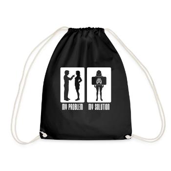 Xray Technician My Problem My Pictogram Mom Dad - Drawstring Bag - black - Front