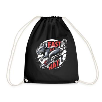 Swift Rat: Running Champion - Drawstring Bag - black - Front