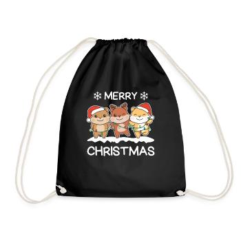 Joyeux Noël Hamsters Réveillon de Noël Hamsters - Sac de sport léger - noir - Devant