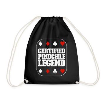 Binocular Pinochle - Drawstring Bag - black - Front