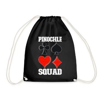 Binocular Pinochle - Drawstring Bag - black - Front