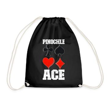 Binocular Pinochle - Drawstring Bag - black - Front