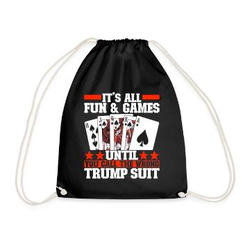 Binocular Pinochle - Drawstring Bag - black - Front