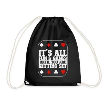 Binocular Pinochle - Drawstring Bag - black - Front