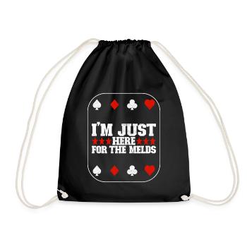 Binocular Pinochle - Drawstring Bag - black - Front