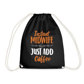 Nurse Midwife Birth Worker Coffee - Turnbeutel - Schwarz - Vorne