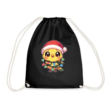 Christmas Fairy Lights Canary - Drawstring Bag - black - Front