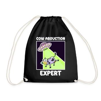 Alien, UFO, UAP, Space, Space Flying Object - Drawstring Bag - black - Front