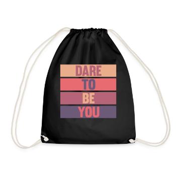 Soyez vous-même ! Confiance en soi, pensée positive, motivation - Sac de sport léger - noir - Devant