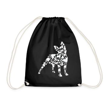 Boston Terrier Hund Boston Terrier Mama Boston - Turnbeutel - Schwarz - Vorne