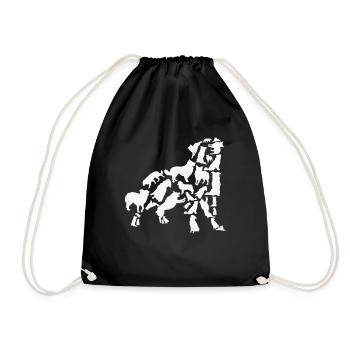 Chien de berger australien Mama Beagle papa - Sac de sport léger - noir - Devant