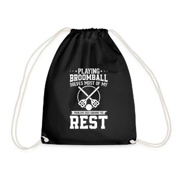 Jouer au ballon-balai Sport Drôle De Balai-Balai Dire - Sac de sport léger - noir - Devant