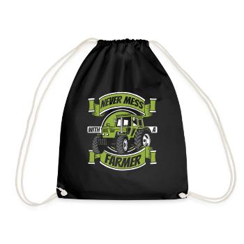Ne plaisantez jamais avec un agriculteur - Sac de sport léger - noir - Devant