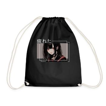 Emo Waifu Gothic Occult Yandere Grunge Goth Aesthe - Turnbeutel - Schwarz - Vorne