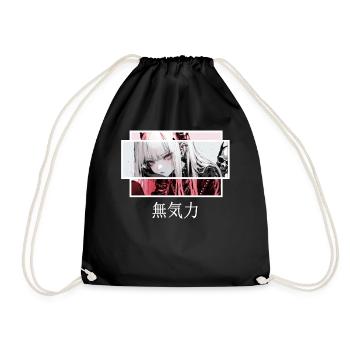 Evil Girl Grunge Aesthetic Dark Gothic Anime Haraj - Turnbeutel - Schwarz - Vorne