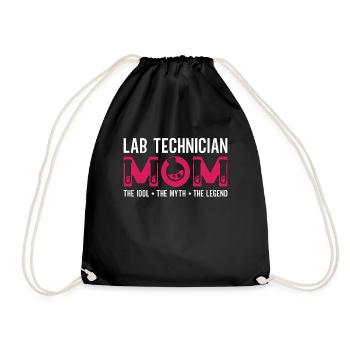 Lab Technician Mom The Idol The Myth Researcher - Drawstring Bag - black - Front