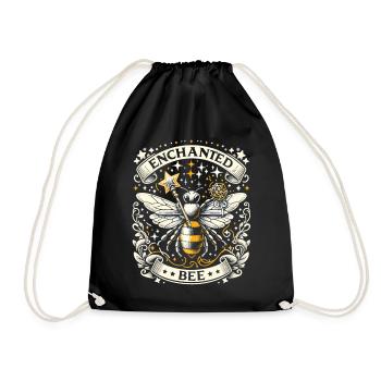 Magical Honeybee: Magical Worlds - Drawstring Bag - black - Front